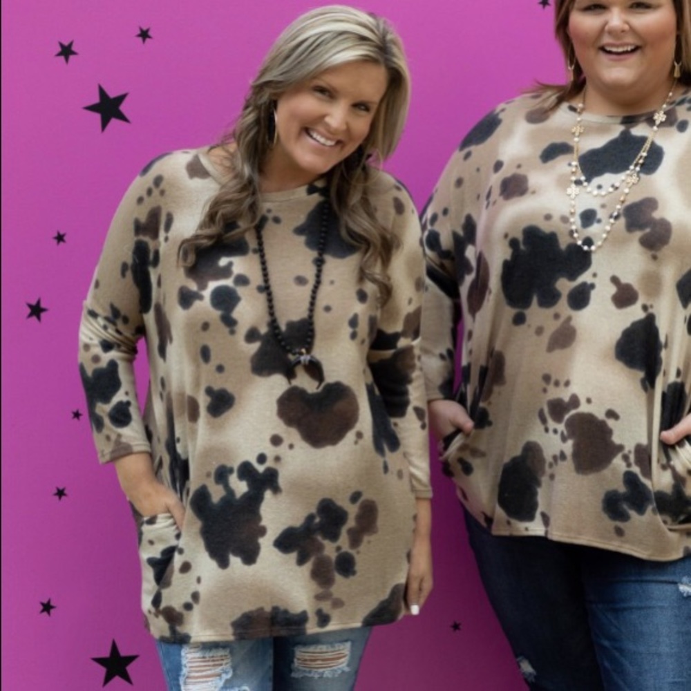 Cowhide / cow animal print shirt